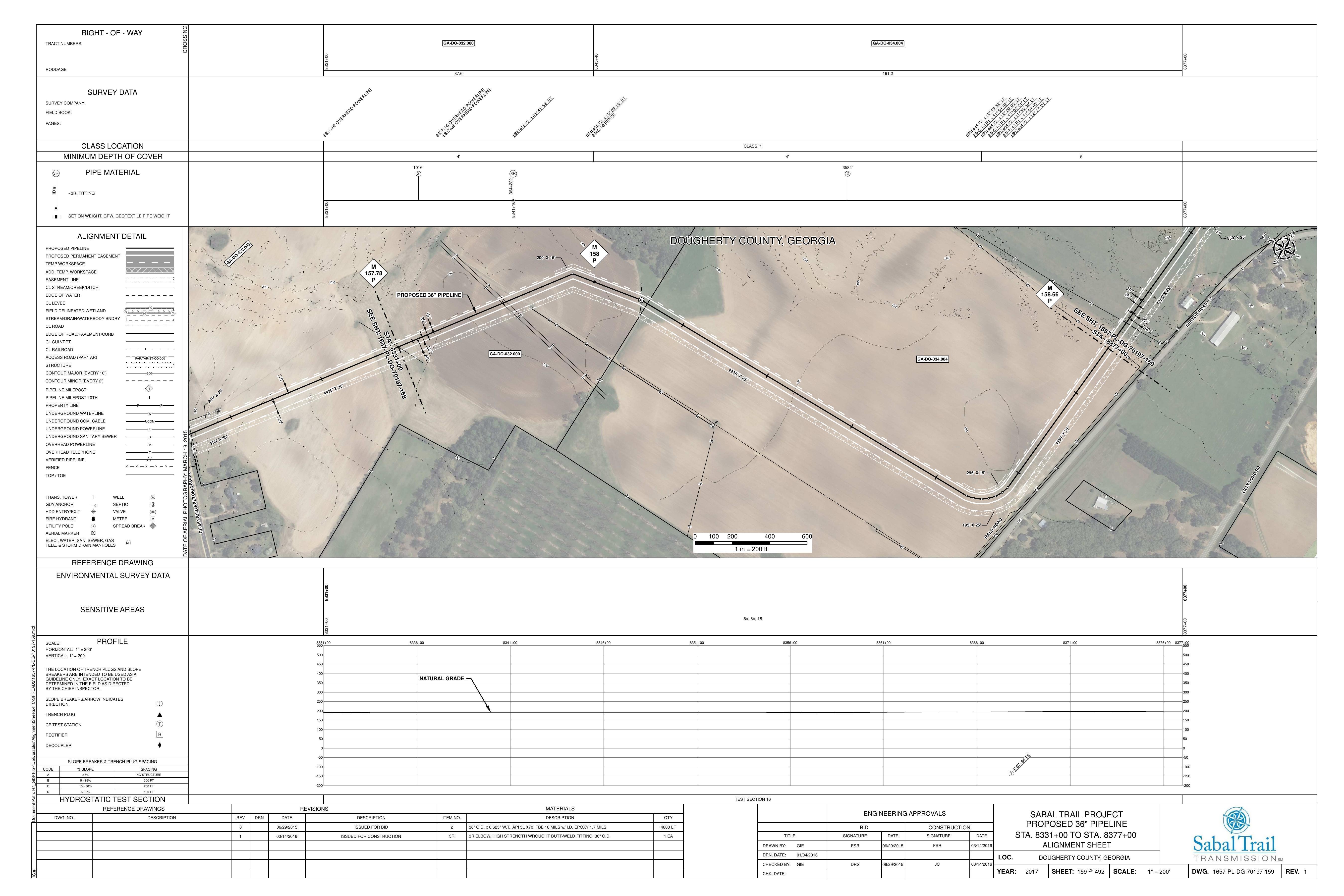 1657-PL-DG-70197-159, STA. 8331+00 TO STA. 8377+00, MP 157.78, MP 158, MP 158.66, DOUGHERTY COUNTY, GEORGIA