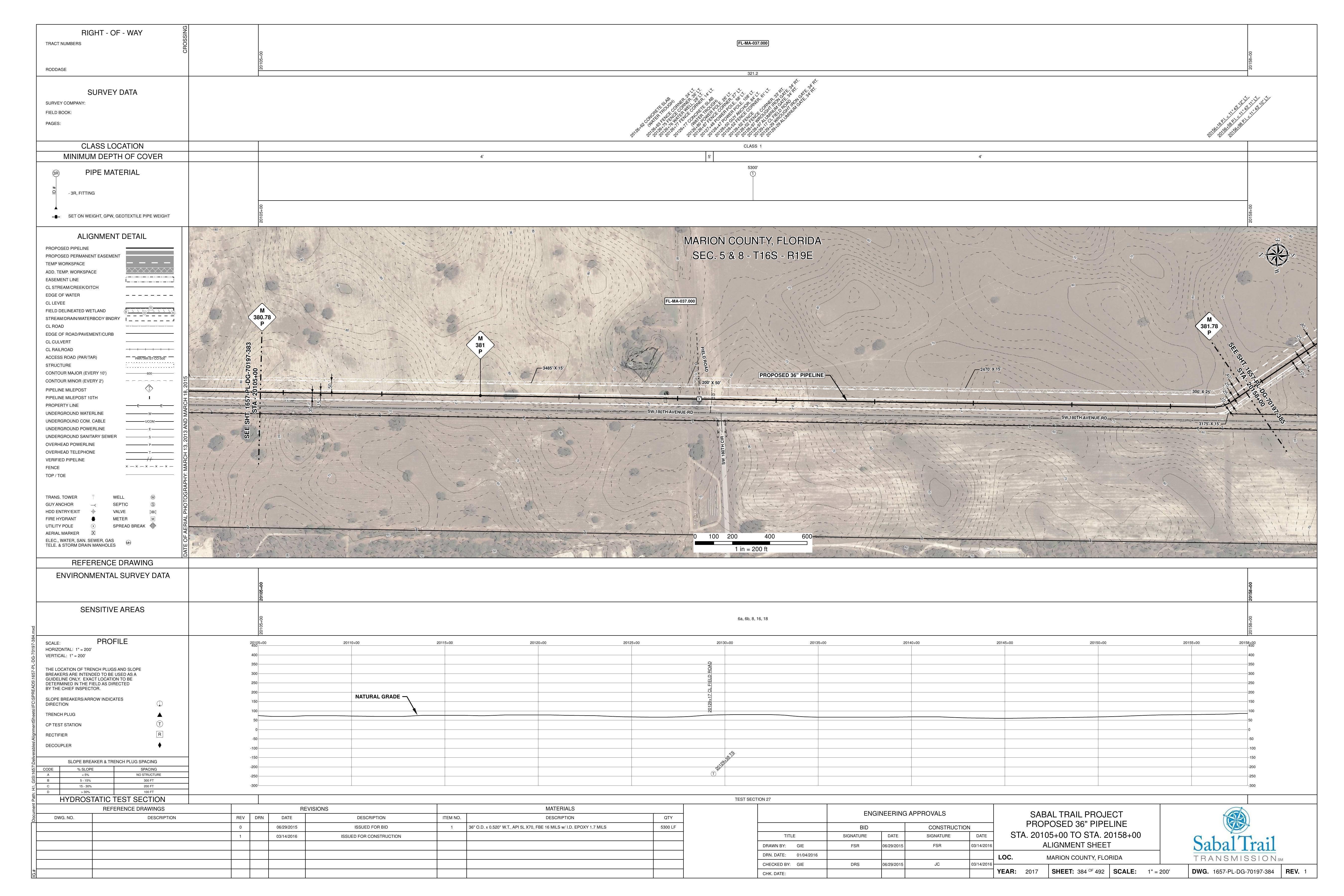 1657-PL-DG-70197-384, STA. 20105+00 TO STA. 20158+00, MP 380.78, MP 381, MP 381.78, STT MP 381.0. About 70 yards to the east of MP 381.17 is a spring., MARION COUNTY, FLORIDA, 29.1186361111111, -82.4090666666667