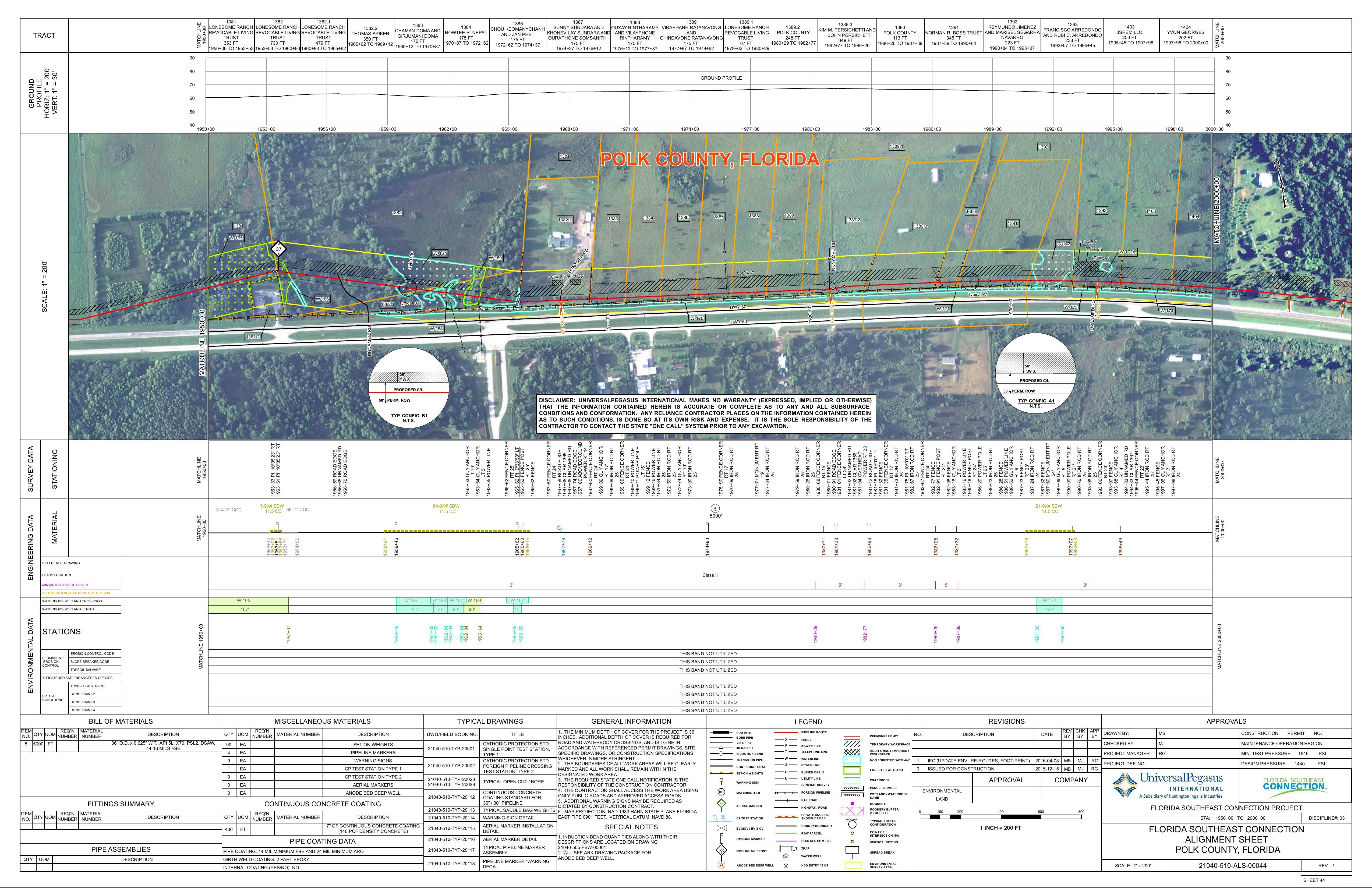 21040-510-ALS-00044 STA: 1950+00 TO 2000+00, POLK COUNTY, FLORIDA