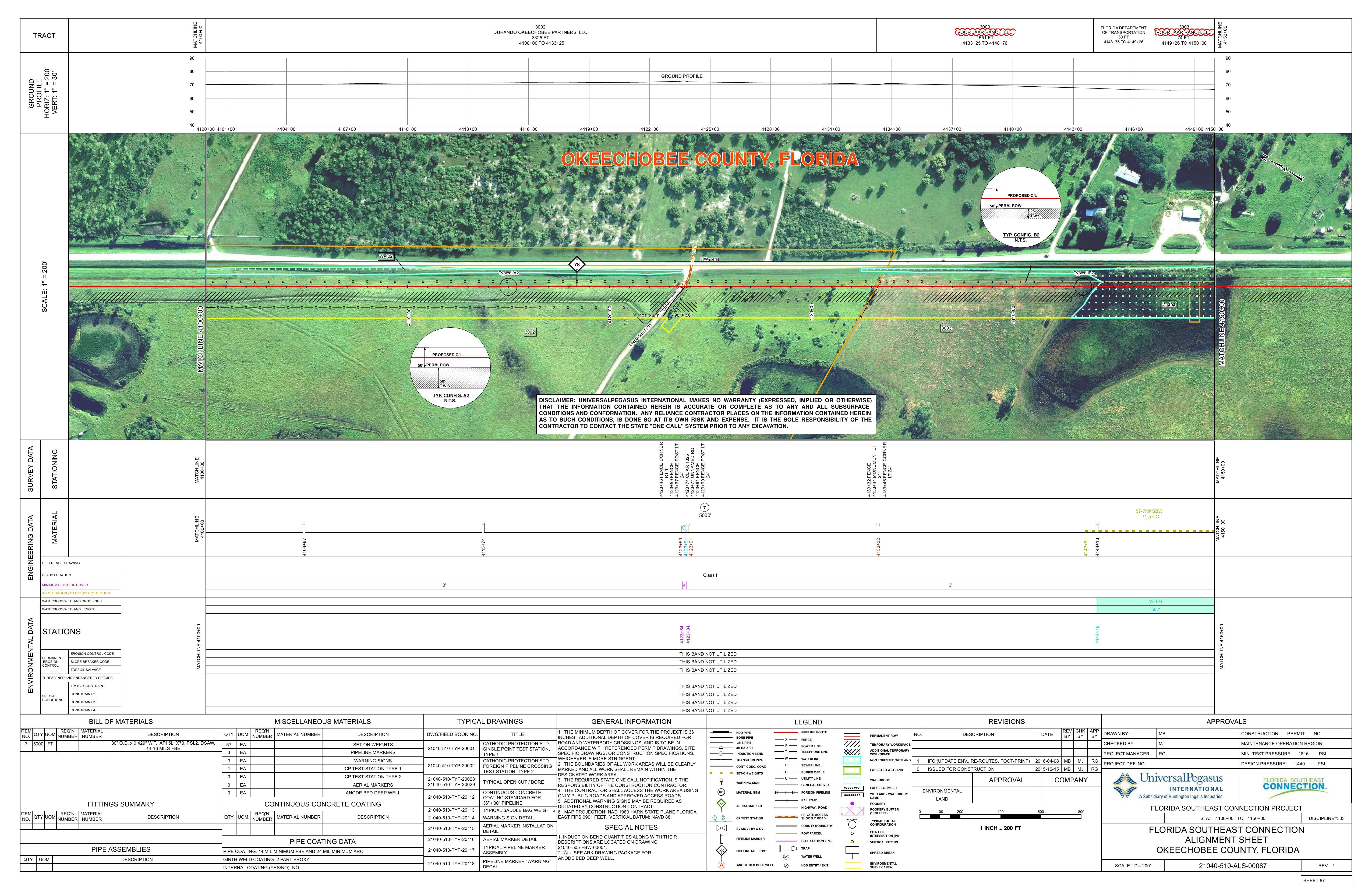 21040-510-ALS-00087 STA: 4100+00 TO 4150+00, OKEECHOBEE COUNTY, FLORIDA