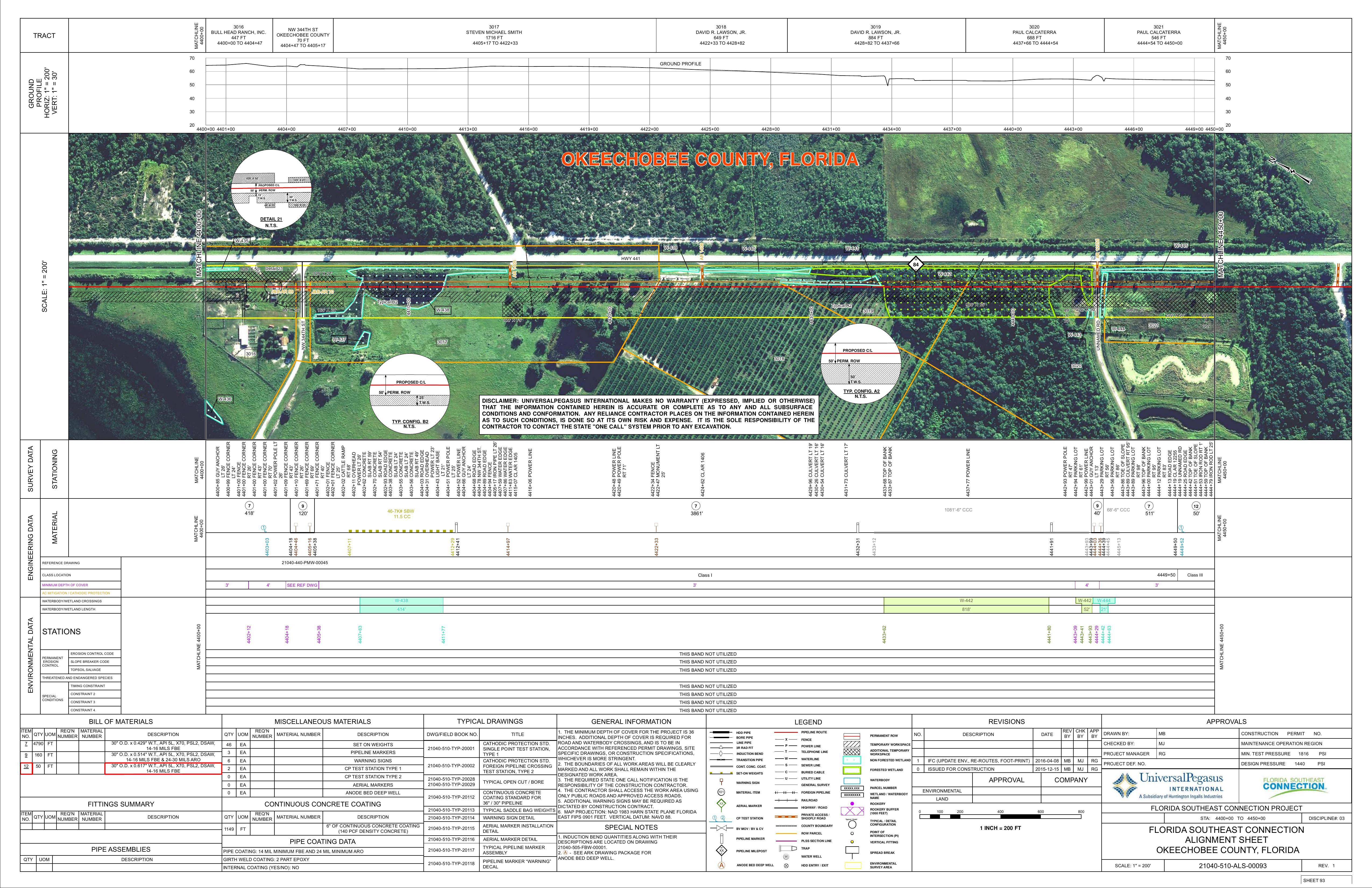 21040-510-ALS-00093 STA: 4350+00 TO 4400+00, OKEECHOBEE COUNTY, FLORIDA