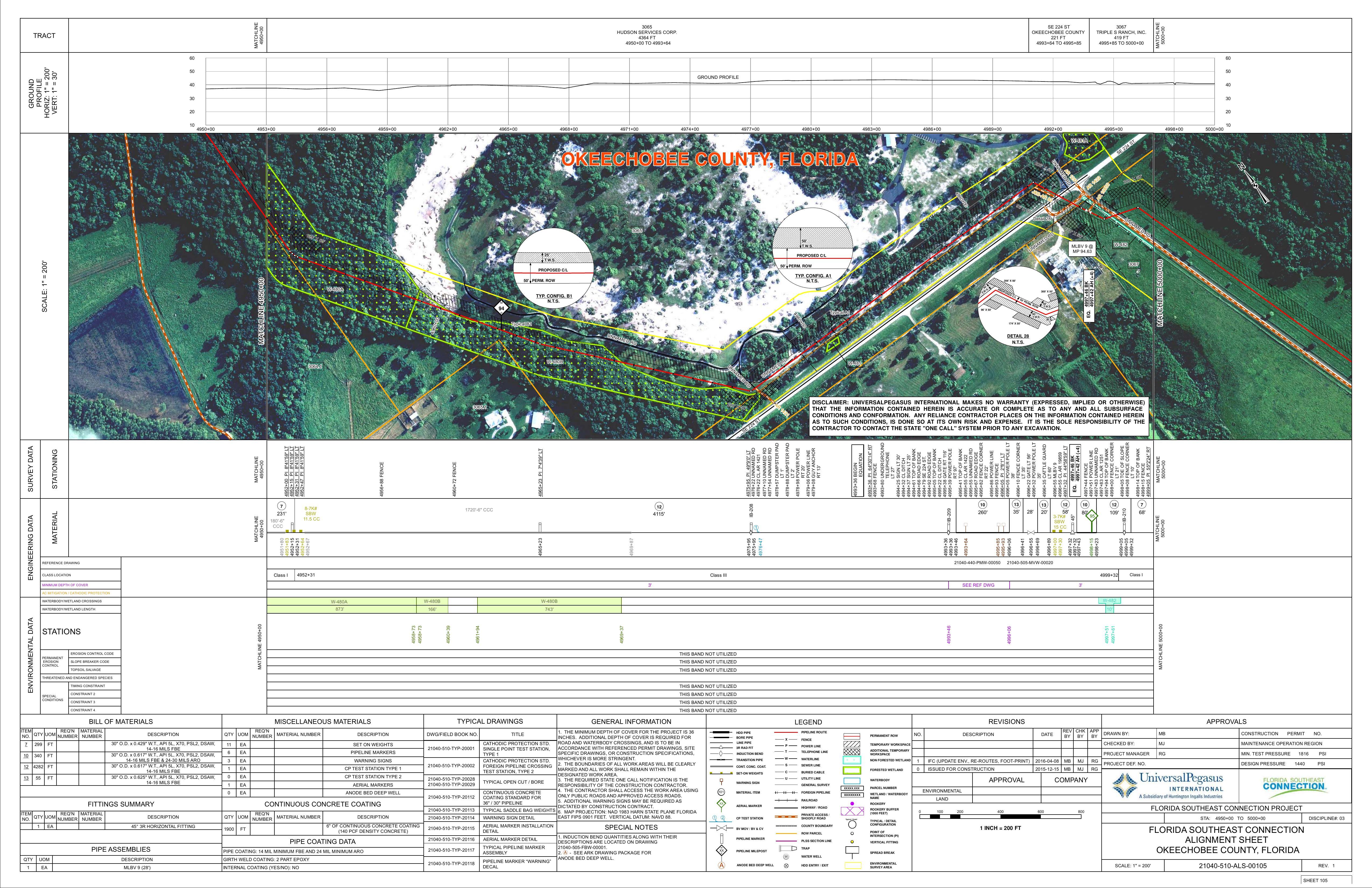 21040-510-ALS-00105 STA: 4950+00 TO 5000+00, OKEECHOBEE COUNTY, FLORIDA