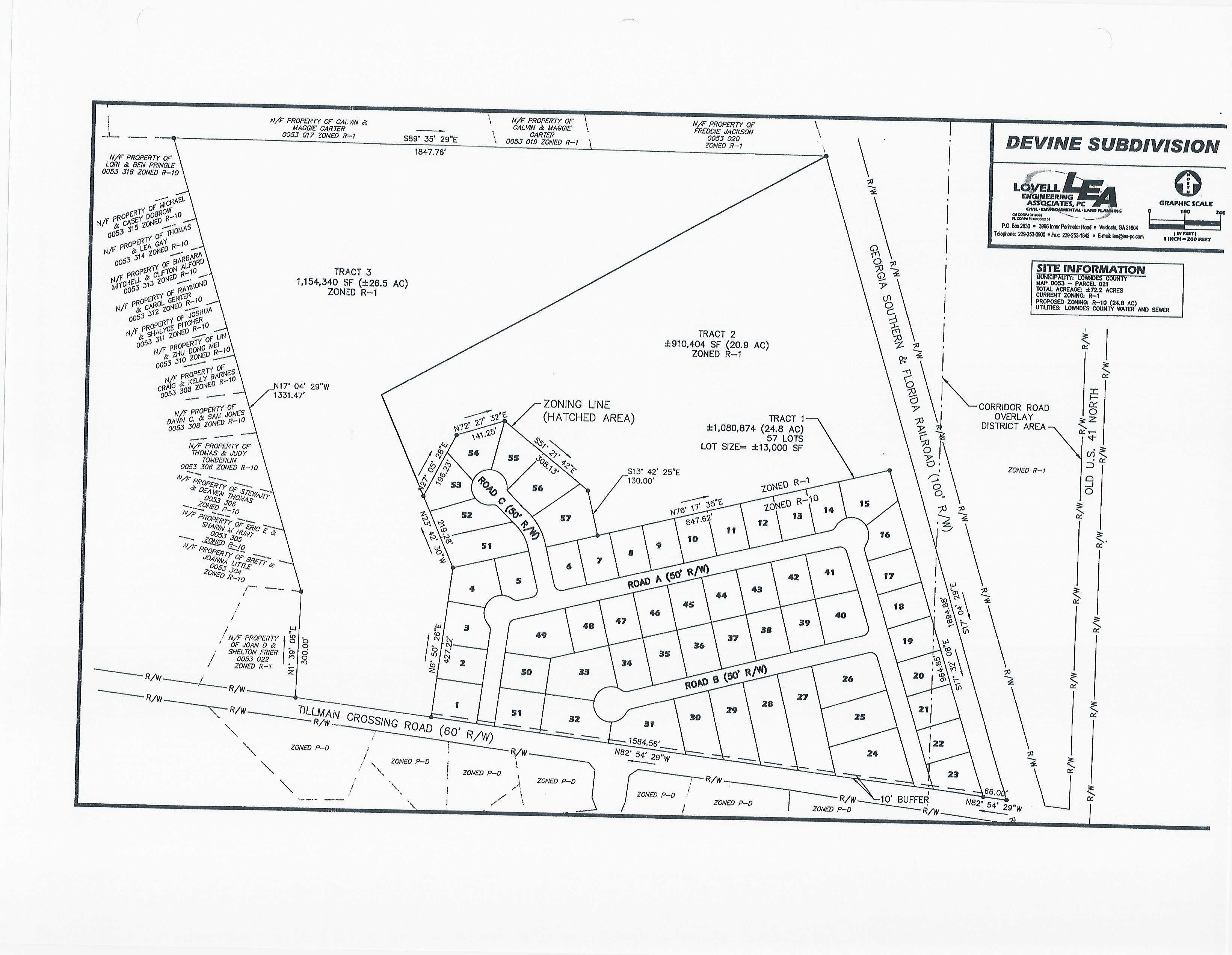 Devine Subdivision Map