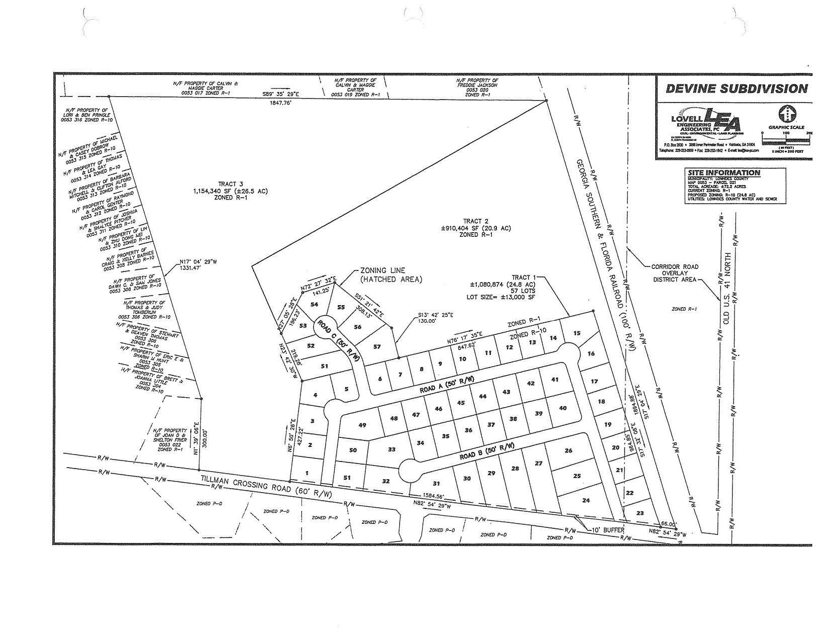 Devine Subdivision Map