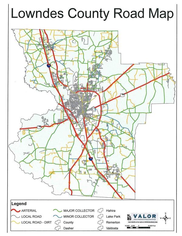 Lowndes County Road Map