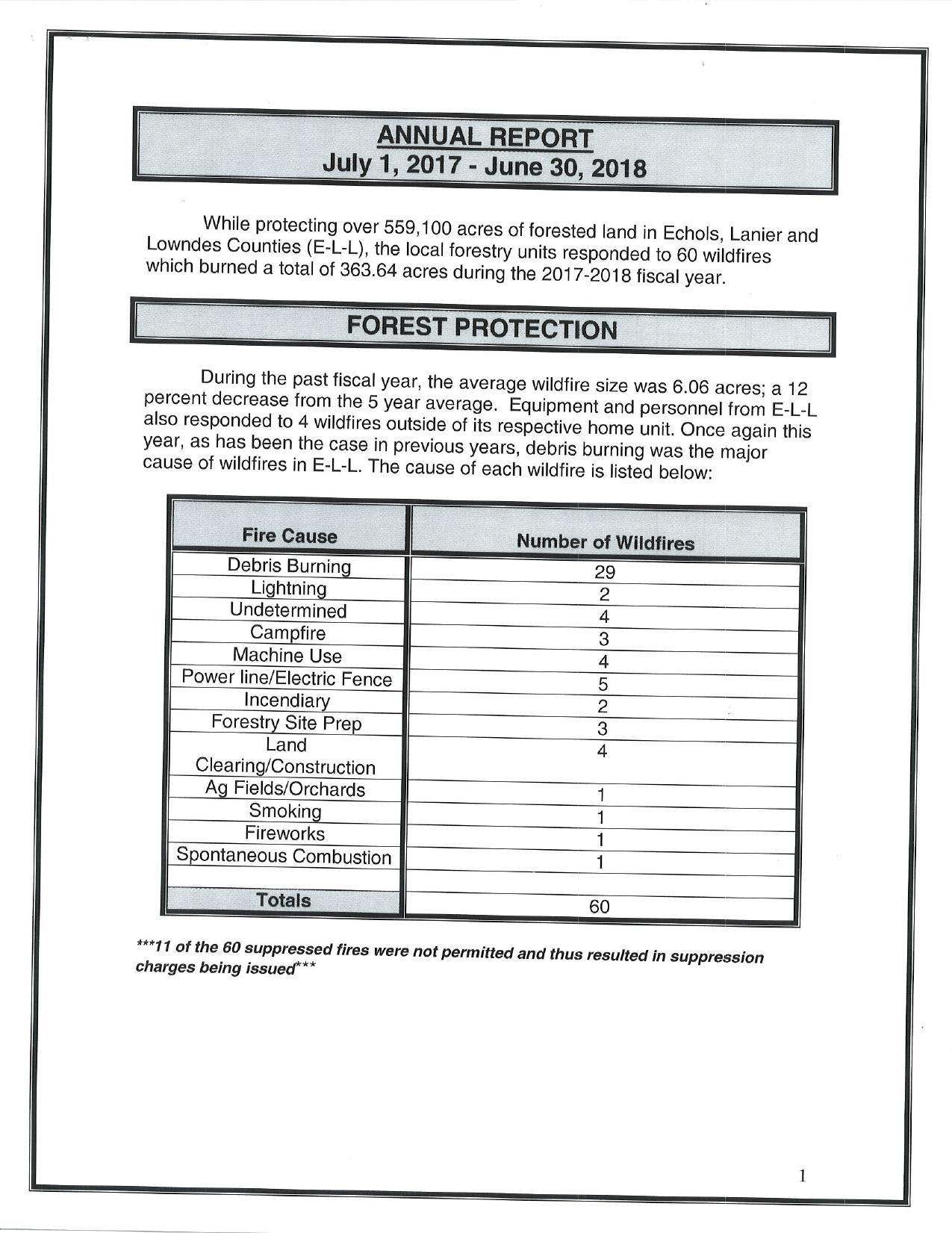 Debris burning main cause of wildfires