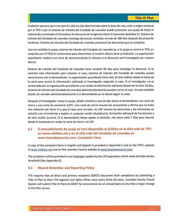 Cualquier persona que cree que él o ella ha sido discriminada sobre la base de raza, color u origen nacional