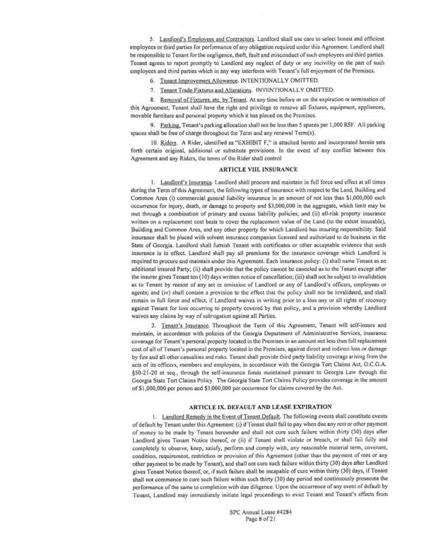 the insurer gives Tenant ten (10) days written notice of cancellation; (iii) shall not be subject to invalidation