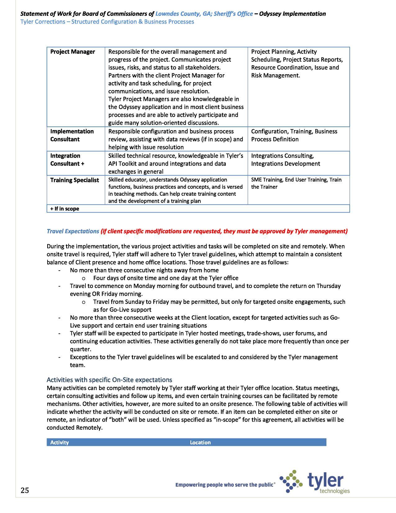 and the development of a training plan