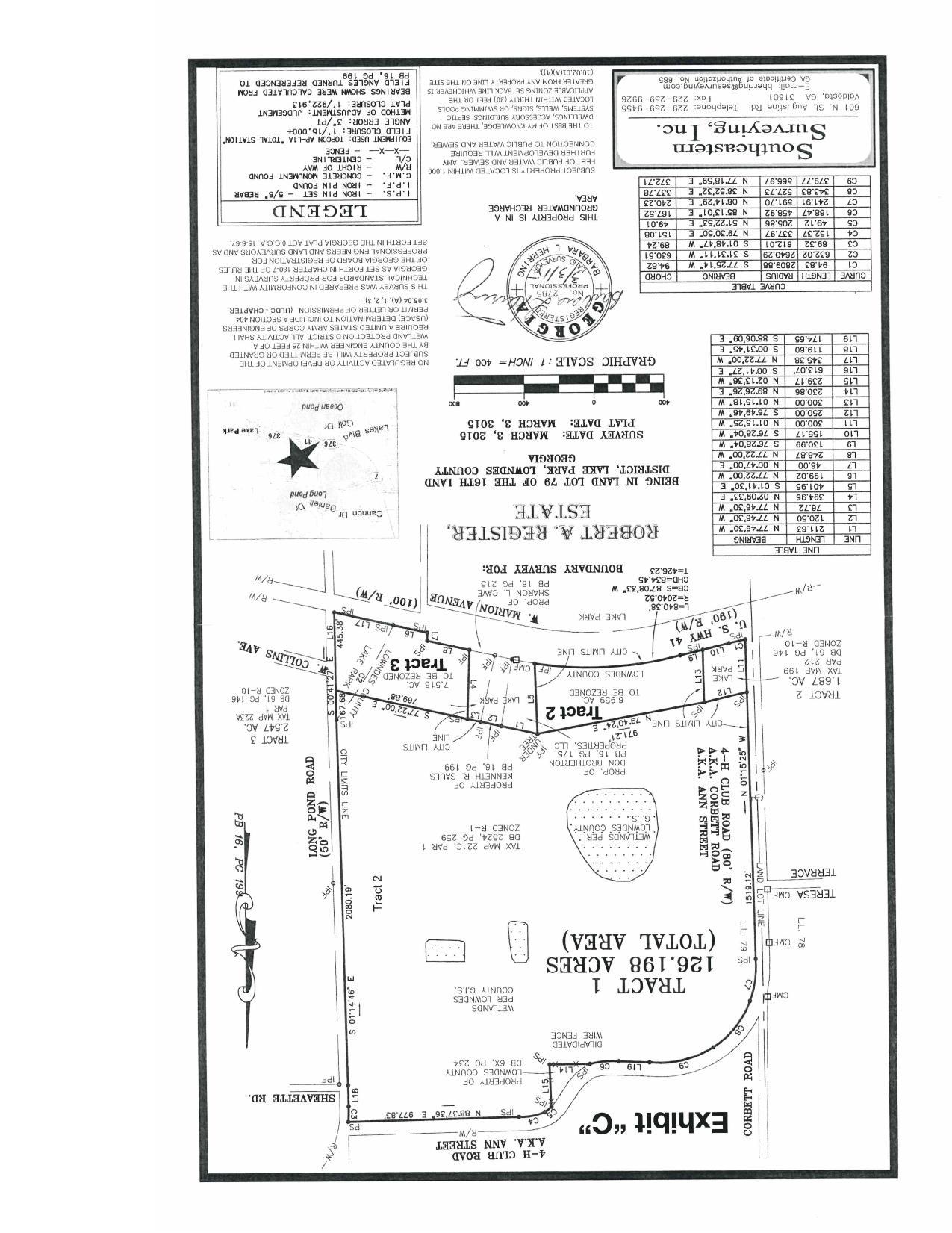 Exhibit C: Survey: Robert A. Register Estate