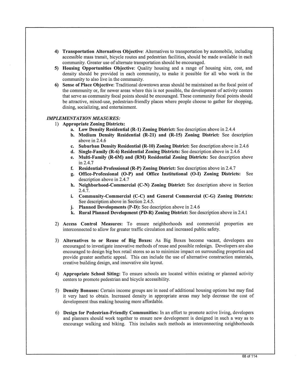 b. Medium Density Residential (R-21) and (R-15) Zoning District: See description