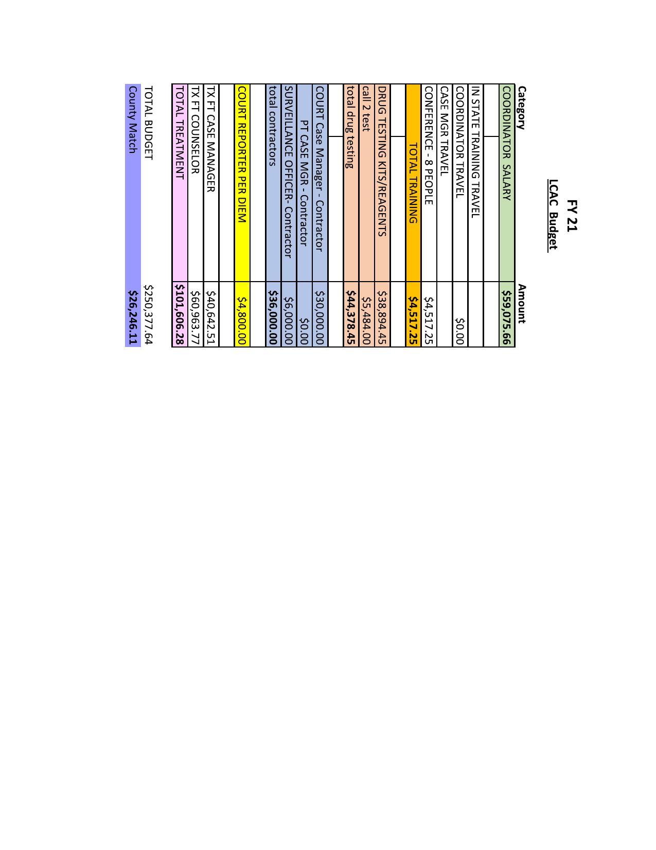 FY 21 LCAC Budget