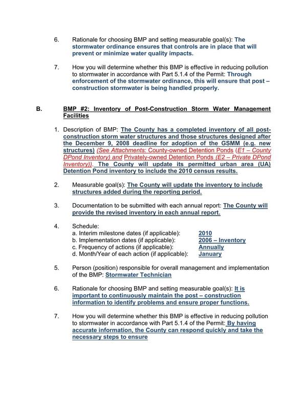 BMP_#2: Inventory of Post-Construction Storm Water Management Facilities