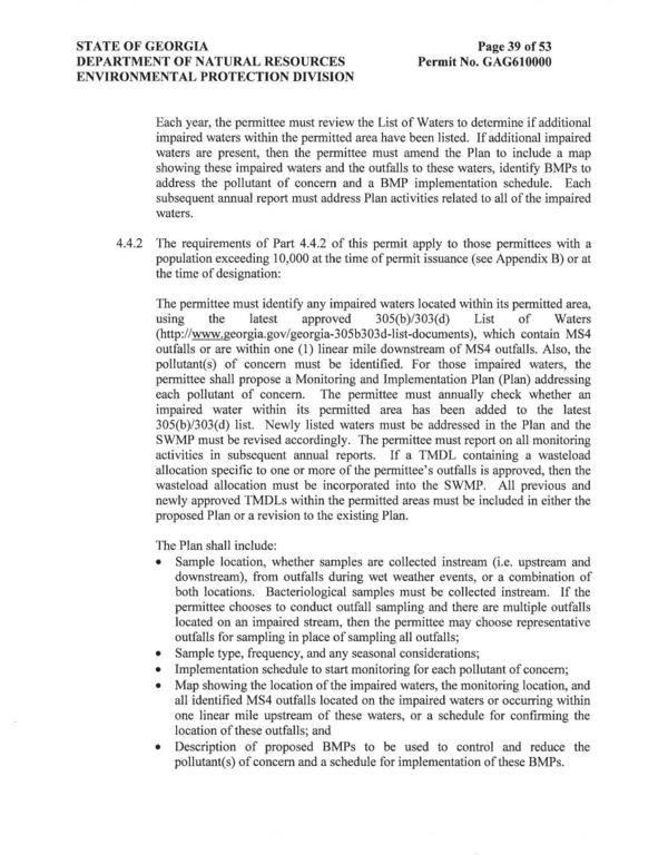 population exceeding 10,000 at the time of permit issuance (see Appendix B) or at