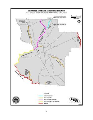 [Map: CAT CREEK (R031102030305) MONITORING LOCATIONS]