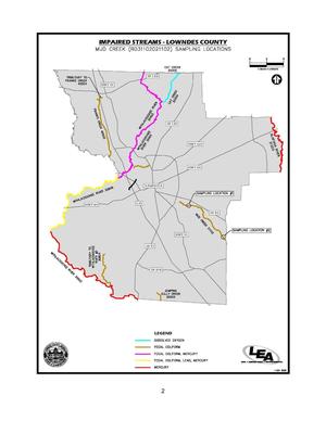 [Map: MUD CREEK (R031102021102) SAMPLING LOCATIONS]