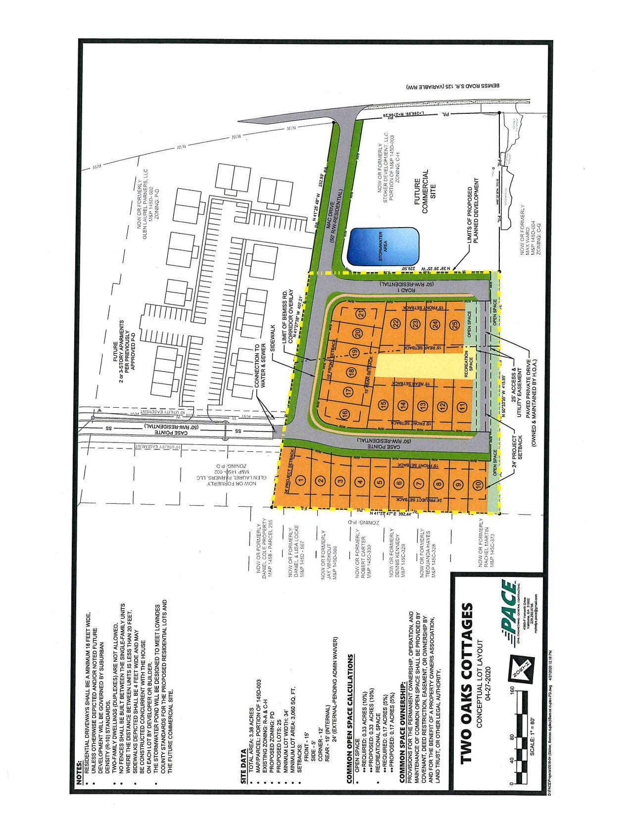 Map: Conceptual Lot Layout