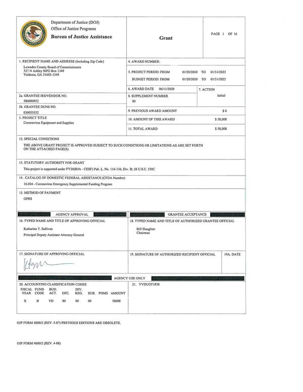 Grant form