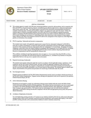 [33. The recipient agrees to comply with OJP grant monitoring guidelines, protocols, and procedures, and to cooperate with...]