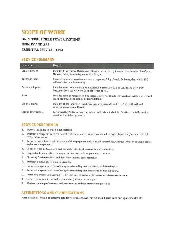 Scope of Work