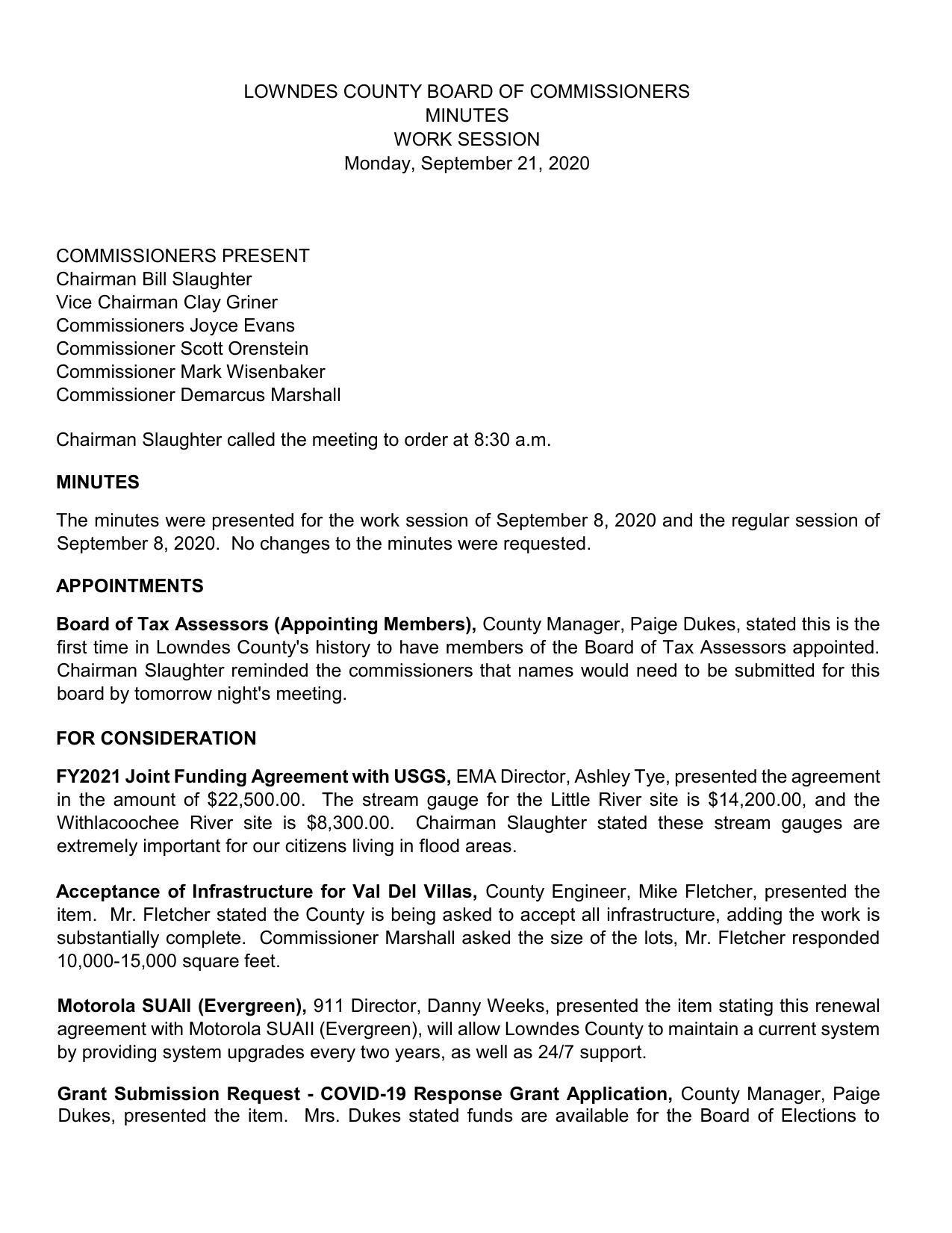 FY2021 Joint Funding Agreement with USGS, EMA Director, Ashley Tye, presented the agreement