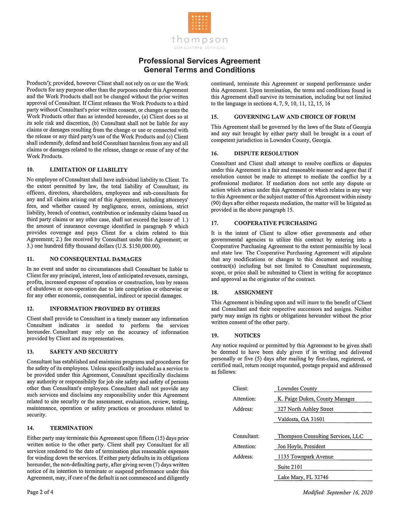 Professional Services Agreement