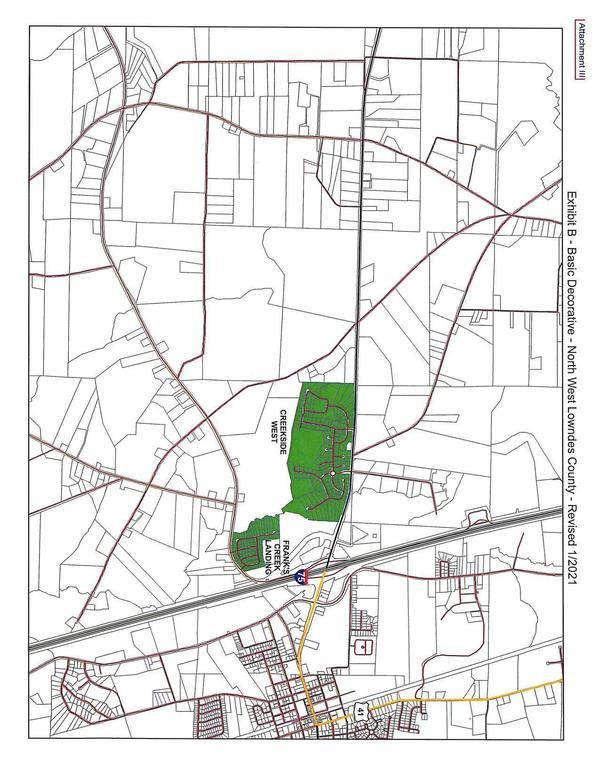 Context Map: Creekside West and Frank's Creek Landing west of I-75 and Hahira