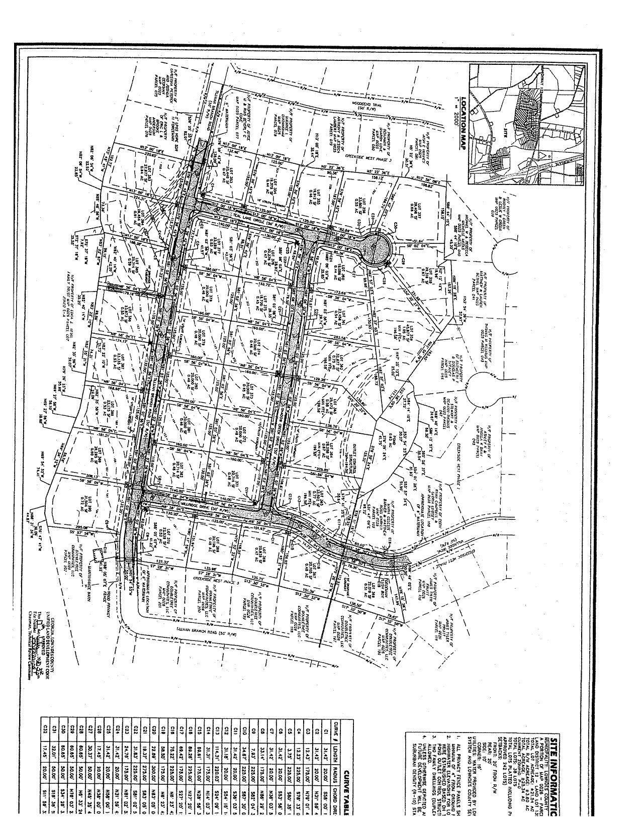 Survey Plat: Creekside West