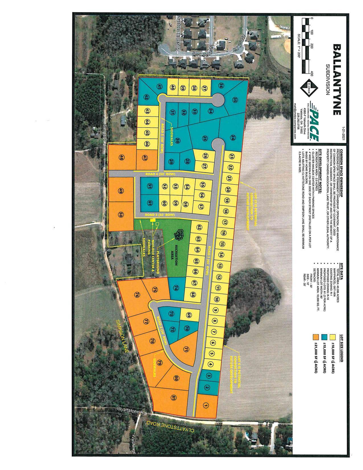 Map: Lot 6 is potential connection to future development