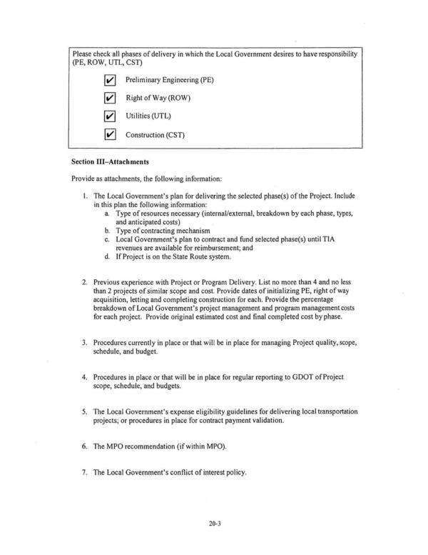 Section I1—Attachments