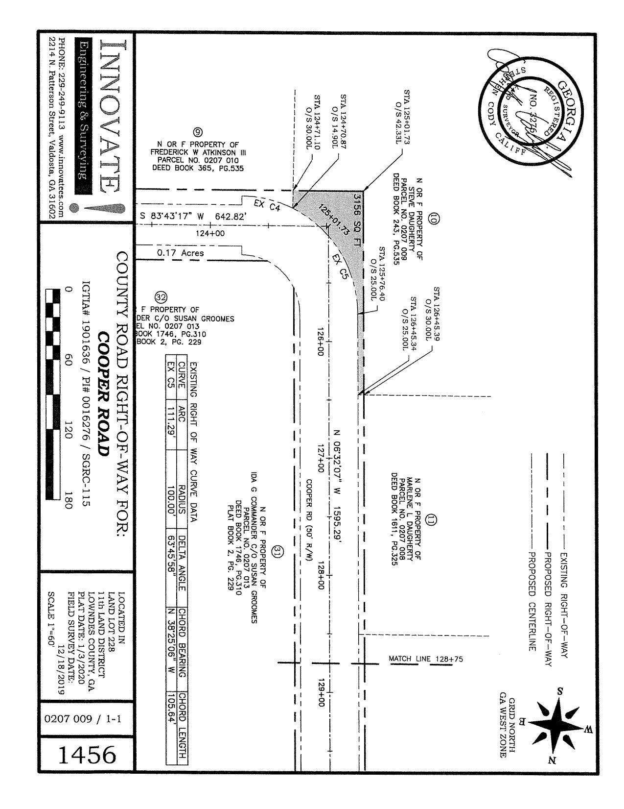 Plat: COUNTY ROAD RIGHT-OF-WAY FOR COOPER ROAD