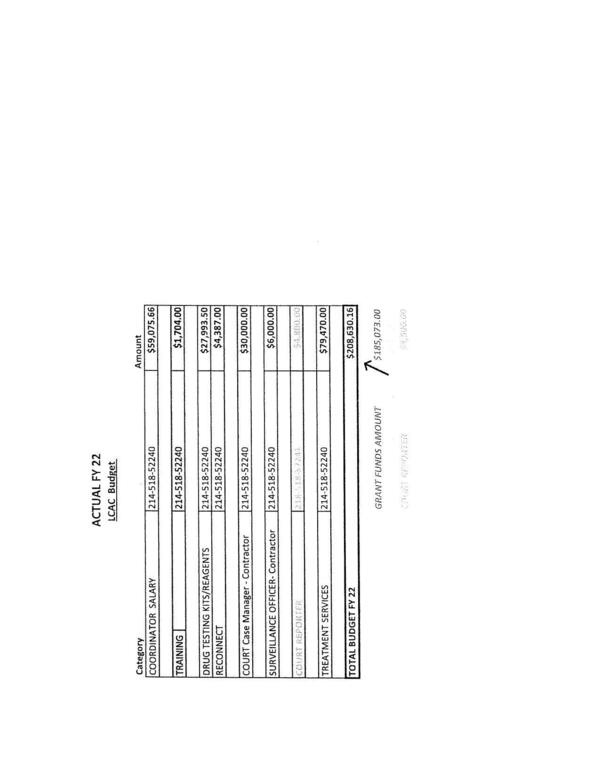 LCAC Budget