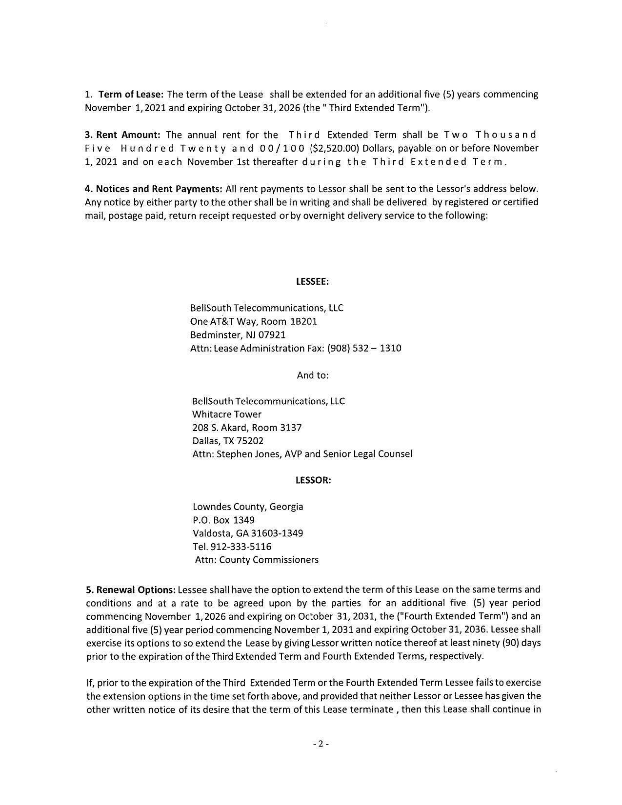 4. Notices and Rent Payments: All rent payments to Lessor shall be sent to the Lessor's address below.