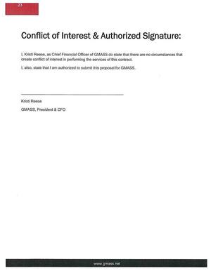 [Conflict of Interest & Authorized Signature]