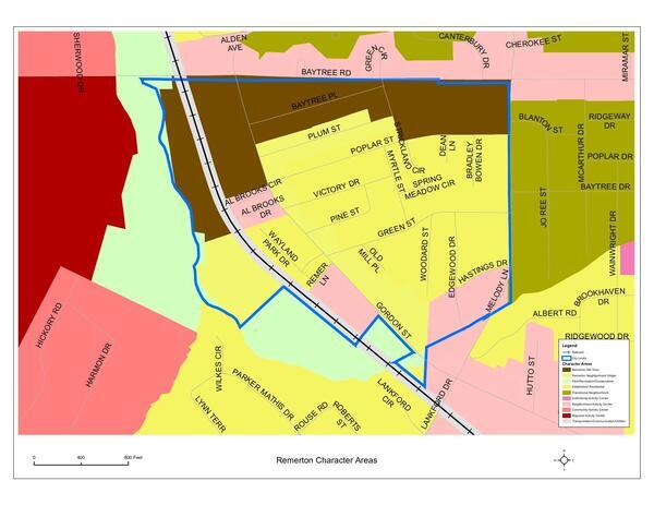 Remerton Character Area Map, courtesy Elizabeth Backe, SGRC