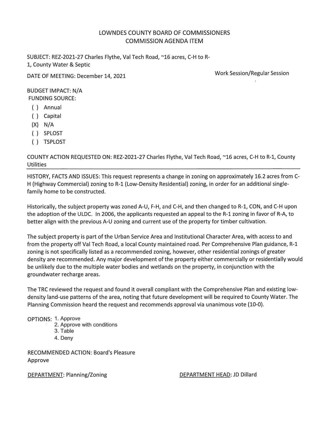 for an additional single-family home to be constructed. TRC for. GLPC for 10:0.