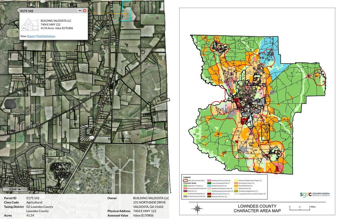 [Building Valdosta parcel, Comprehensive Plan with MAZ]