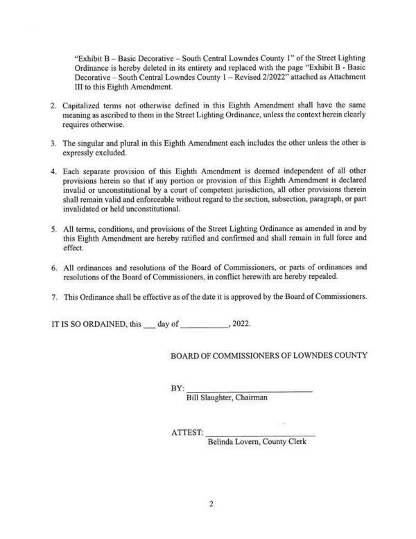 Ordinance signature page