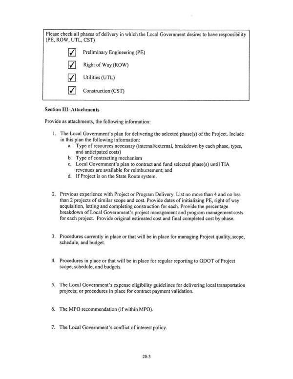 Section II—Attachments