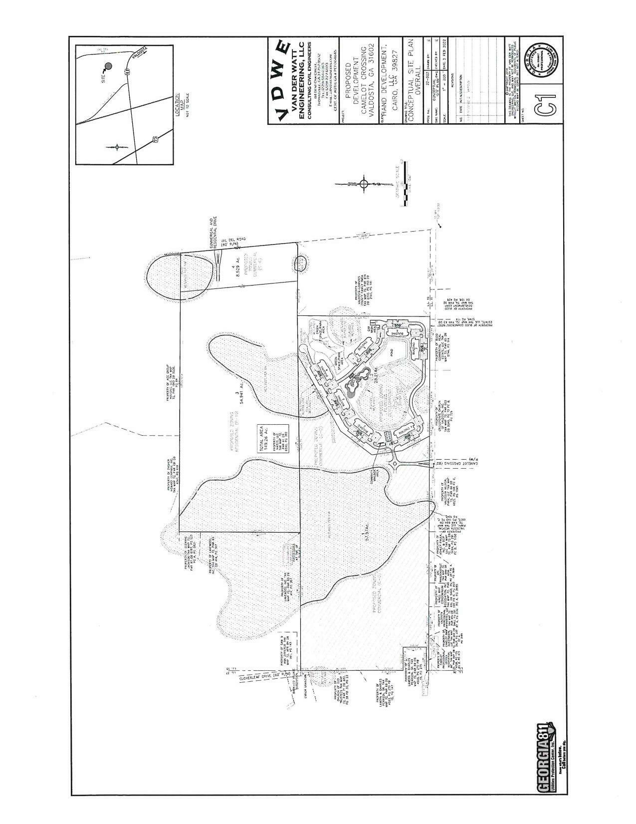 Map: Proposed Development, Camelot Crossing