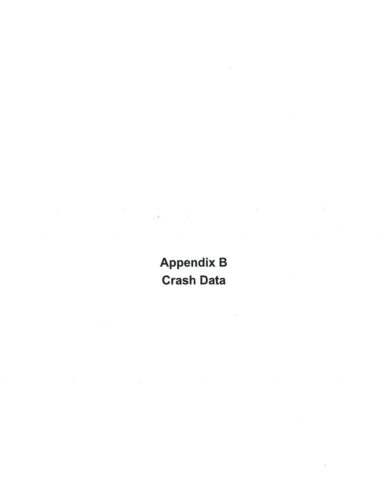 Appendix B: Crash Data