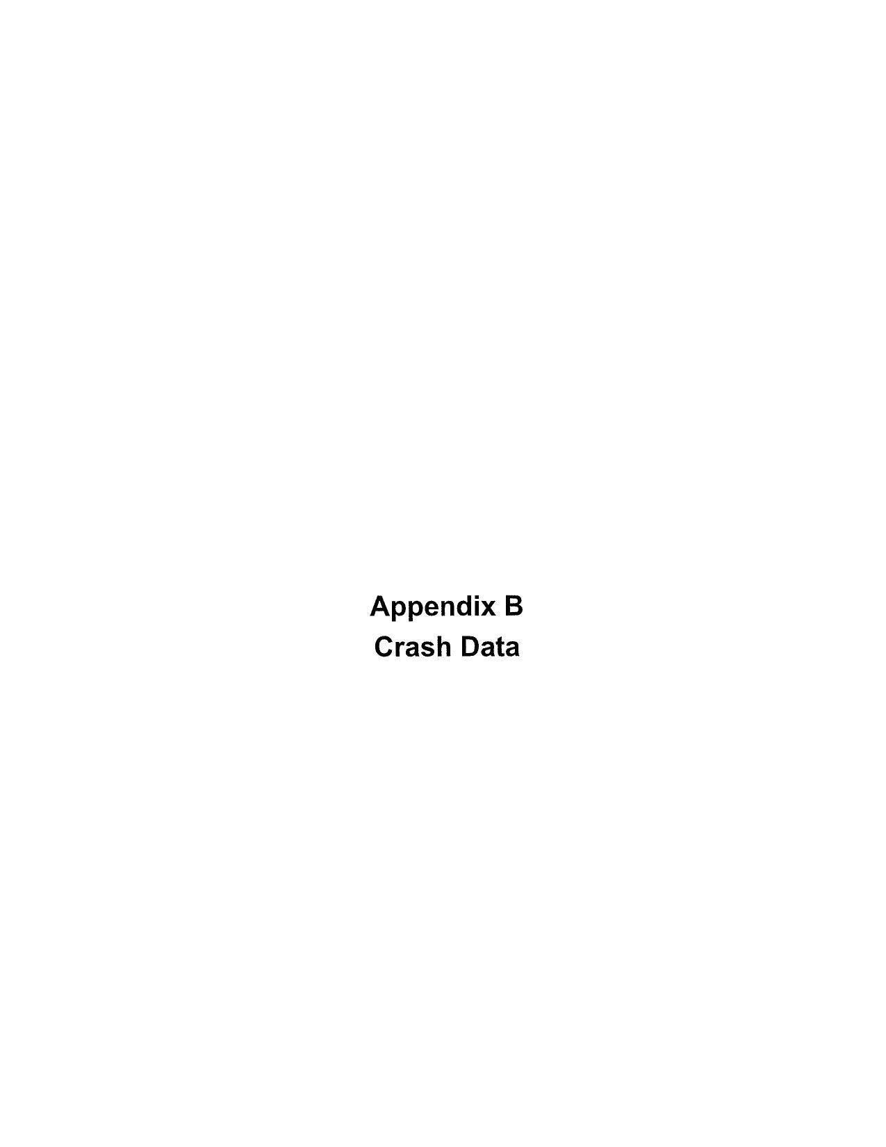 Appendix B: Crash Data