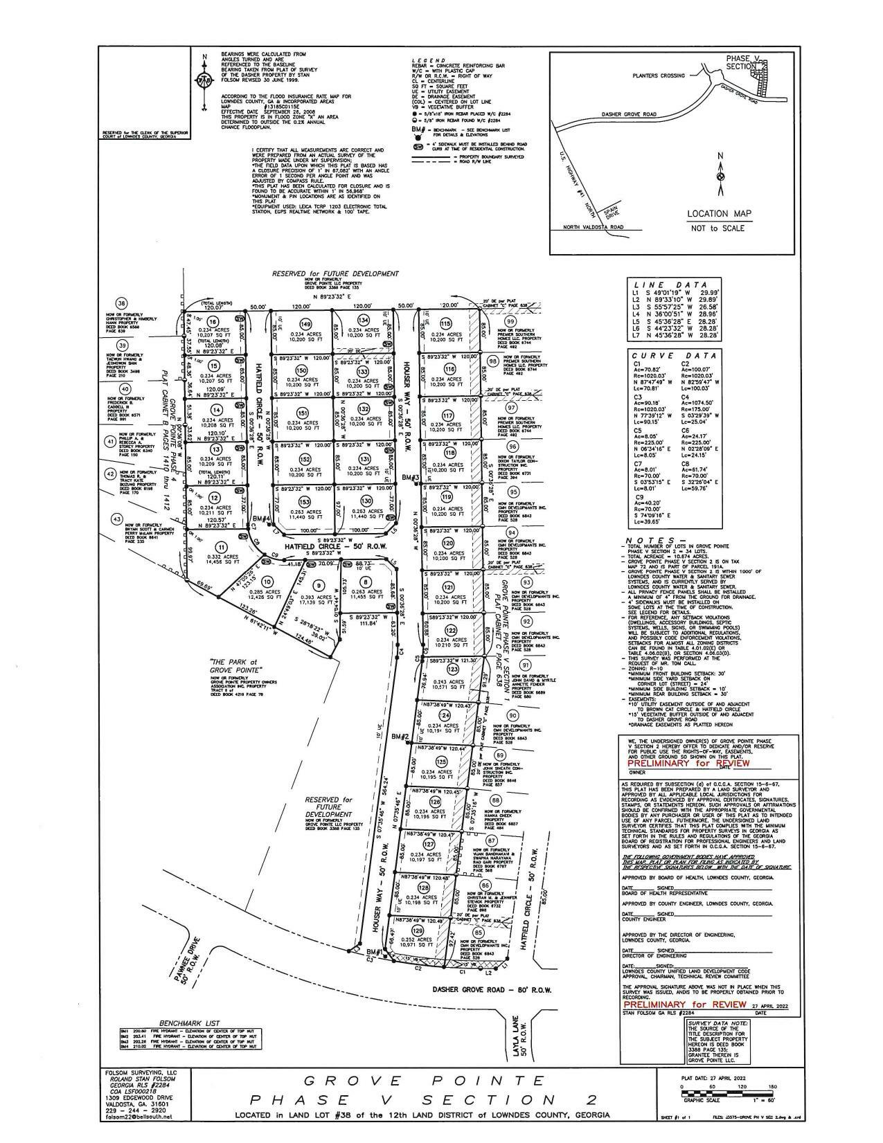 Map: Grove Pointe Phase V Section 2