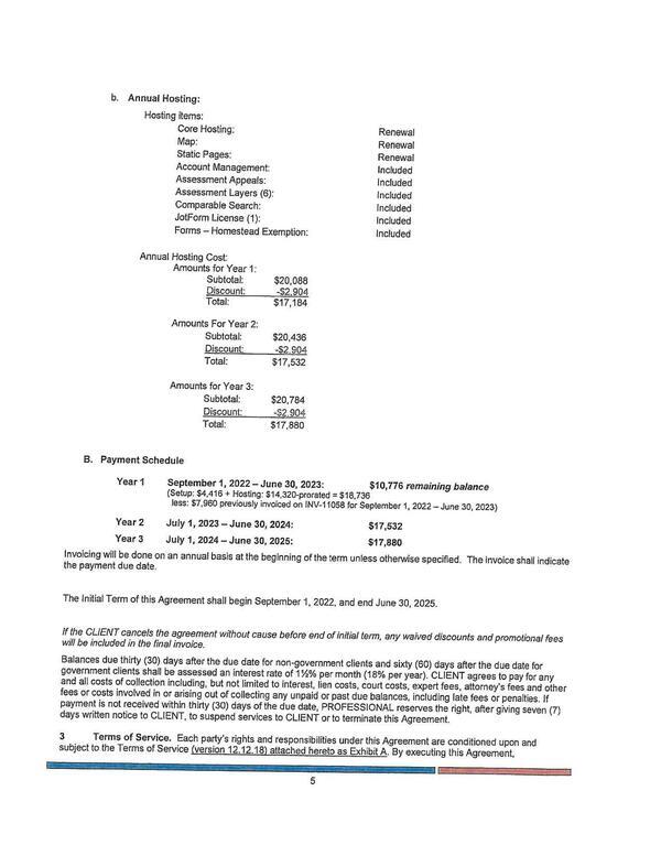 days written notice to CLIENT, to suspend services to CLIENT or to terminate this Agreement.