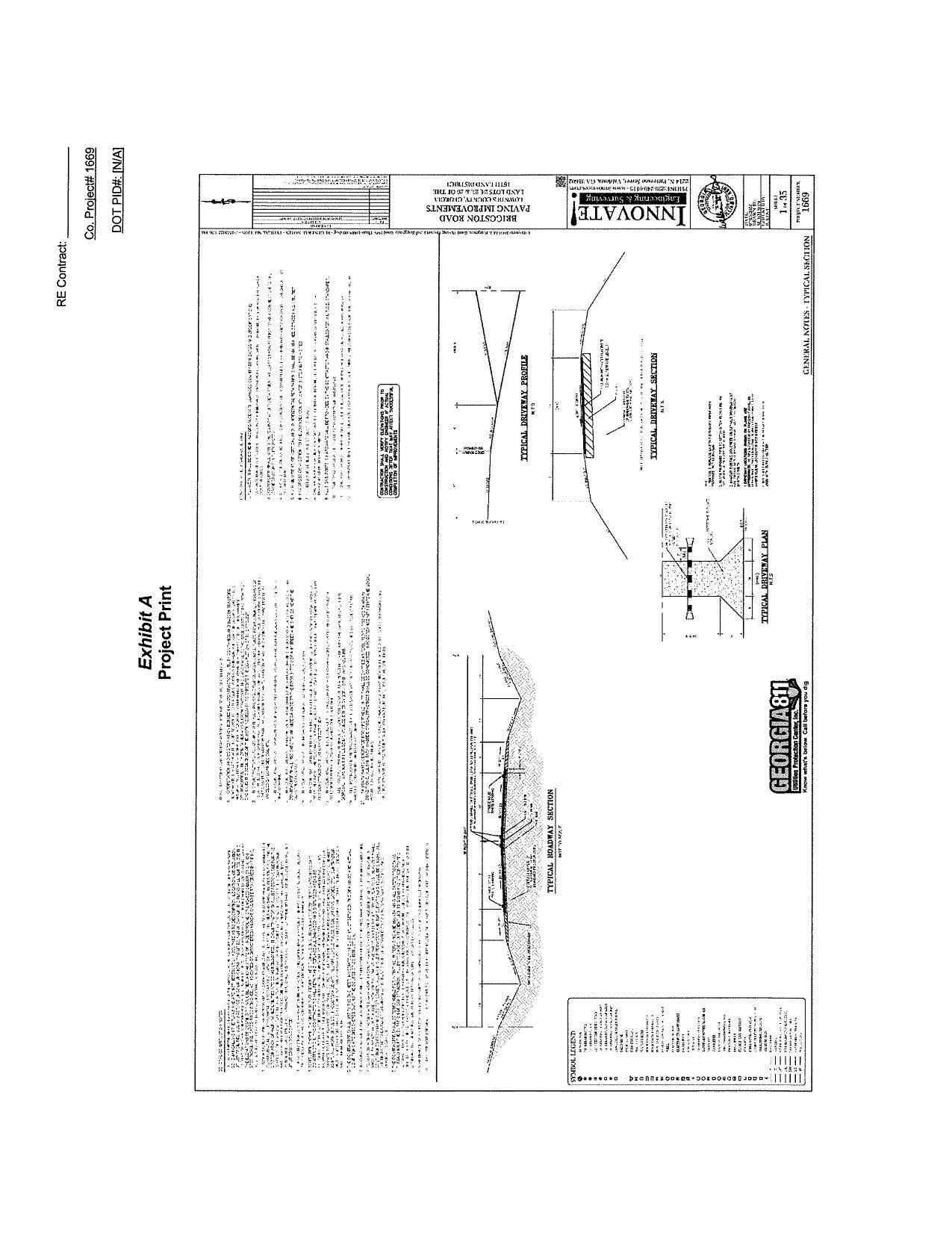 Exhibit A: Project Print (grade elevation diagram)