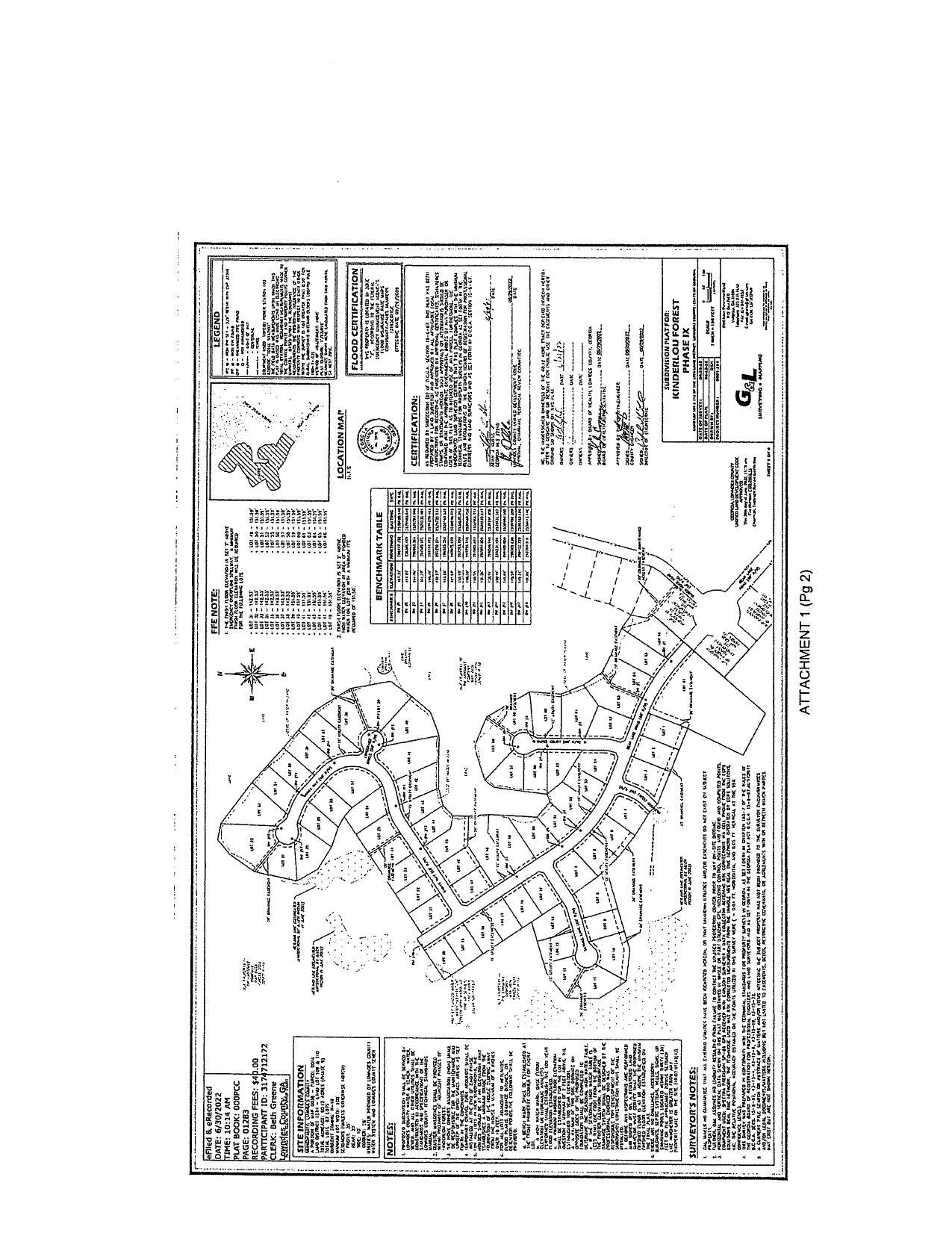 Plat for Kinderlou Forest Phase IX