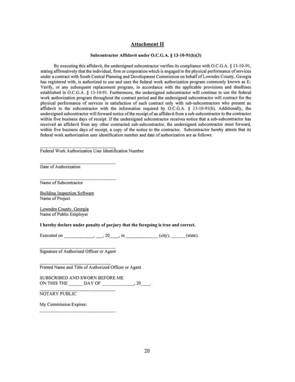 affidavit to the subcontractor with the information required by O.C.G.A. § 13-10-91(b). Additionally, the