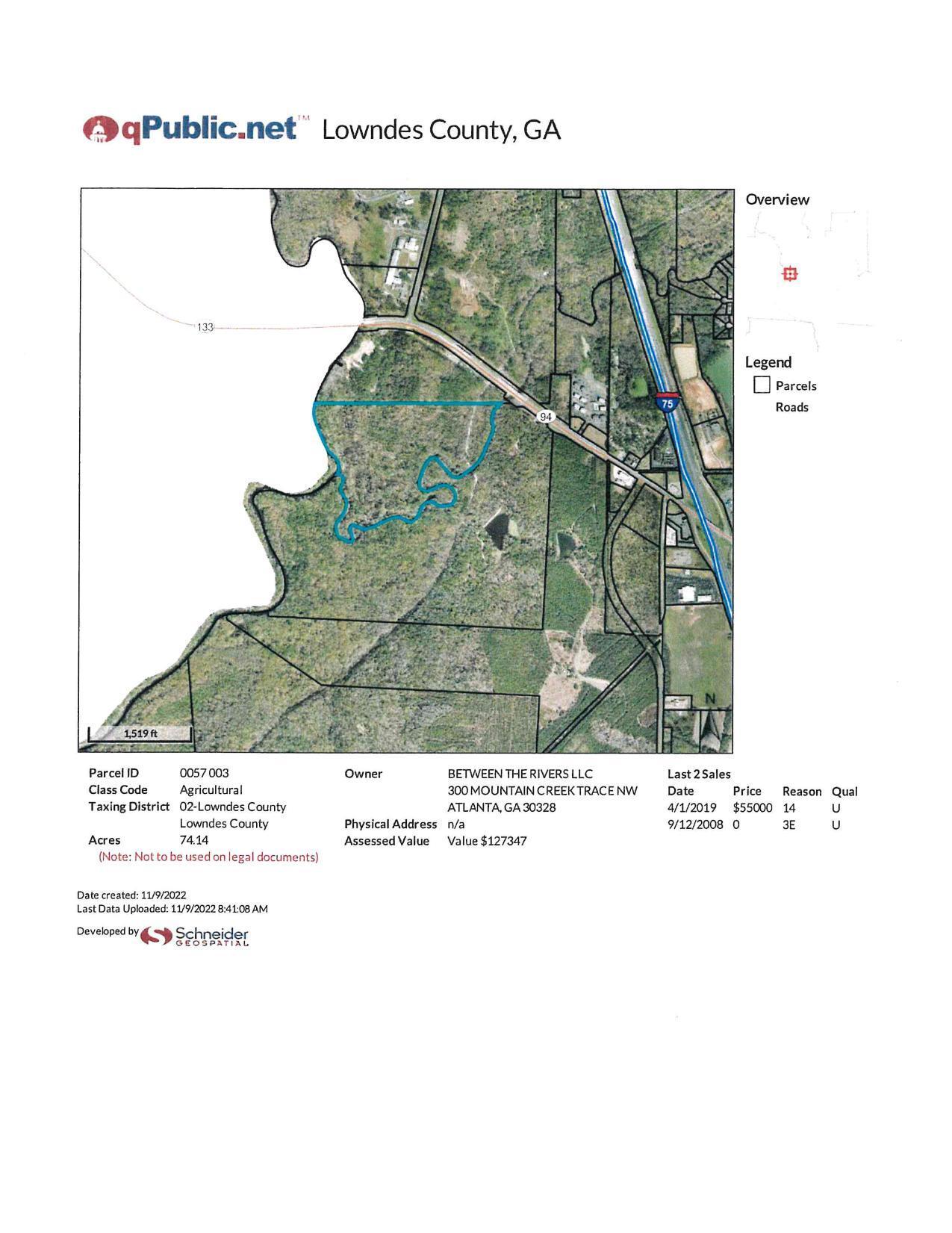 Map: by Lowndes County Tax Assessors