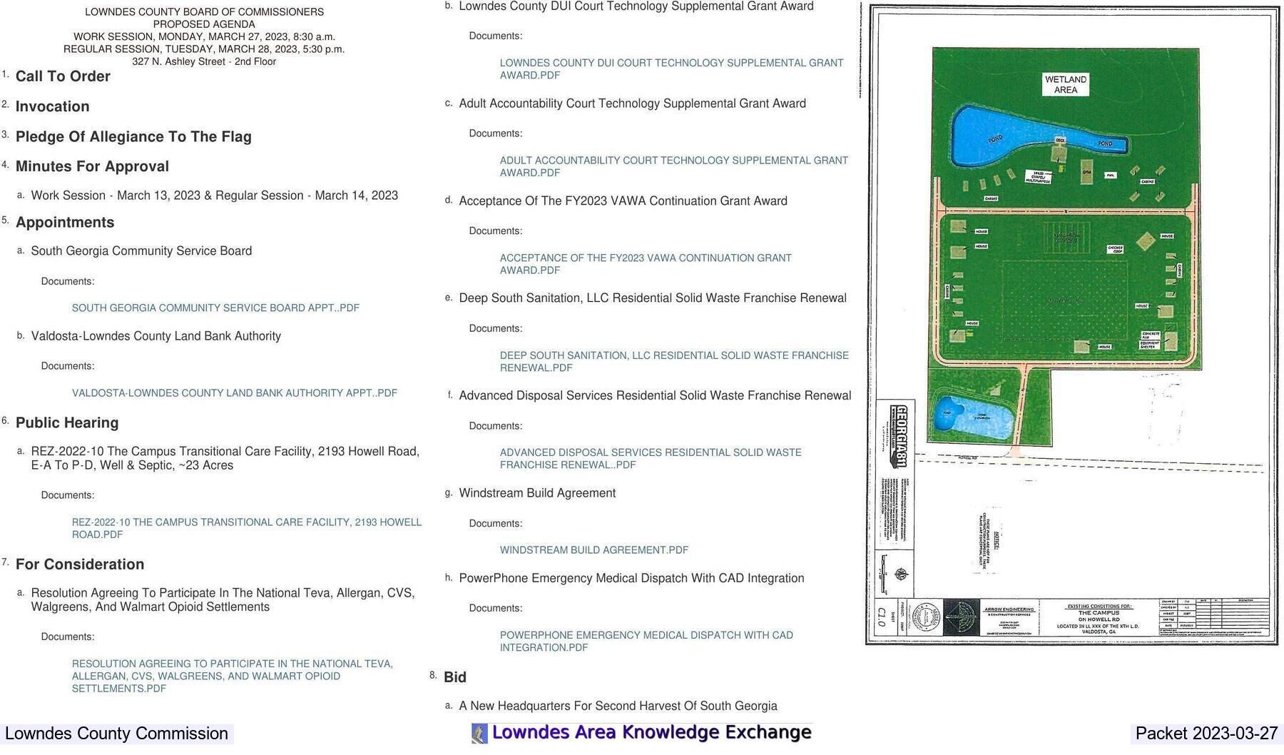 Agenda, The Campus @ LCC 2023-03-27