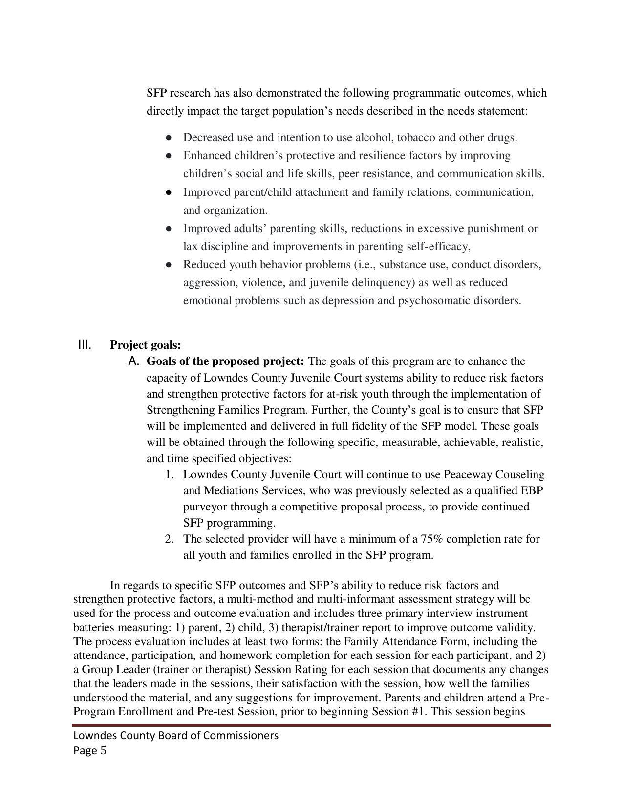 directly impact the target population’s needs described in the needs statement: